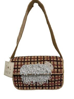 Sol and Mer Sheep Lamb 3D Beaded Bag India RARE NEW Release NWT